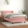 Box spring bed with pink velvet mattress 100x200 cm by vidaXL, Beds and slatted bases - Ref: Foro24-3127600, Price: 309,49 €,...