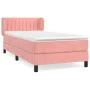 Box spring bed with pink velvet mattress 100x200 cm by vidaXL, Beds and slatted bases - Ref: Foro24-3127600, Price: 309,49 €,...