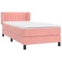 Box spring bed with pink velvet mattress 100x200 cm by vidaXL, Beds and slatted bases - Ref: Foro24-3127600, Price: 309,49 €,...