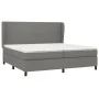 Cama box spring con colchón tela gris oscuro 200x200 cm de vidaXL, Camas y somieres - Ref: Foro24-3127830, Precio: 677,72 €, ...