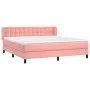 Box spring bed with pink velvet mattress 180x200 cm by vidaXL, Beds and slatted bases - Ref: Foro24-3127750, Price: 500,31 €,...