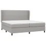 Box spring bed with light gray fabric mattress 200x200 cm by vidaXL, Beds and slatted bases - Ref: Foro24-3127829, Price: 704...