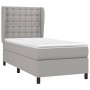 Cama box spring con colchón tela gris claro 90x200 cm de vidaXL, Camas y somieres - Ref: Foro24-3128253, Precio: 364,11 €, De...