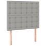 Cama box spring con colchón tela gris claro 90x200 cm de vidaXL, Camas y somieres - Ref: Foro24-3128253, Precio: 364,11 €, De...