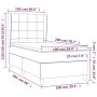 Box spring bed with cream fabric mattress 100x200 cm by vidaXL, Beds and slatted bases - Ref: Foro24-3127946, Price: 345,58 €...