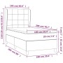 Boxspringbett mit cremefarbener Stoffmatratze 100x200 cm von vidaXL, Betten und Lattenroste - Ref: Foro24-3127946, Preis: 339...