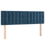 Box spring bed with dark blue velvet mattress 140x190 cm by vidaXL, Beds and slatted bases - Ref: Foro24-3127731, Price: 420,...