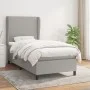 Box spring bed with light gray fabric mattress 90x200 cm by vidaXL, Beds and slatted bases - Ref: Foro24-3127773, Price: 340,...