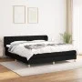 Cama box spring con colchón tela negro 160x200 cm de vidaXL, Camas y somieres - Ref: Foro24-3127055, Precio: 502,28 €, Descue...