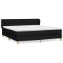 Box spring bed with black fabric mattress 160x200 cm by vidaXL, Beds and slatted bases - Ref: Foro24-3127055, Price: 524,80 €...