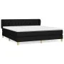 Cama box spring con colchón tela negro 160x200 cm de vidaXL, Camas y somieres - Ref: Foro24-3127055, Precio: 502,28 €, Descue...