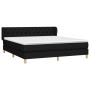 Box spring bed with black fabric mattress 160x200 cm by vidaXL, Beds and slatted bases - Ref: Foro24-3127055, Price: 524,80 €...