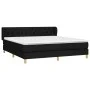 Cama box spring con colchón tela negro 160x200 cm de vidaXL, Camas y somieres - Ref: Foro24-3127055, Precio: 502,28 €, Descue...