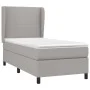 Box spring bed with light gray fabric mattress 100x200 cm by vidaXL, Beds and slatted bases - Ref: Foro24-3127781, Price: 351...