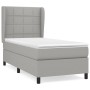 Box spring bed with light gray fabric mattress 100x200 cm by vidaXL, Beds and slatted bases - Ref: Foro24-3127941, Price: 358...