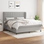 Boxspringbett mit hellgrauer Stoffmatratze 180x200 cm von vidaXL, Betten und Lattenroste - Ref: Foro24-3128301, Preis: 621,15...