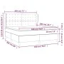 Box spring bed with light gray fabric mattress 180x200 cm by vidaXL, Beds and slatted bases - Ref: Foro24-3128301, Price: 609...