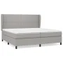 Box spring bed with light gray fabric mattress 200x200 cm by vidaXL, Beds and slatted bases - Ref: Foro24-3127909, Price: 686...