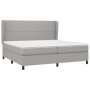 Box spring bed with light gray fabric mattress 200x200 cm by vidaXL, Beds and slatted bases - Ref: Foro24-3127909, Price: 688...