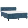 Boxspringbett mit dunkelblauer Samtmatratze 140x190 cm von vidaXL, Betten und Lattenroste - Ref: Foro24-3127671, Preis: 431,2...