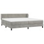 Box spring bed with light gray velvet mattress 200x200 cm by vidaXL, Beds and slatted bases - Ref: Foro24-3127391, Price: 540...