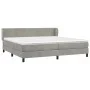 Box spring bed with light gray velvet mattress 200x200 cm by vidaXL, Beds and slatted bases - Ref: Foro24-3127391, Price: 541...