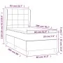 Box spring bed with black fabric mattress 80x200 cm by vidaXL, Beds and slatted bases - Ref: Foro24-3127919, Price: 334,66 €,...
