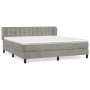 Boxspringbett mit hellgrauer Samtmatratze 180x200 cm von vidaXL, Betten und Lattenroste - Ref: Foro24-3127745, Preis: 534,24 ...