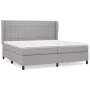 Cama box spring con colchón tela gris claro 200x200 cm de vidaXL, Camas y somieres - Ref: Foro24-3127989, Precio: 703,46 €, D...