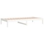 Sofá cama de madera maciza de pino blanco 90x190 cm de vidaXL, Camas y somieres - Ref: Foro24-820423, Precio: 77,17 €, Descue...