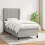 Box spring bed with light gray fabric mattress 90x190 cm by vidaXL, Beds and slatted bases - Ref: Foro24-3127925, Price: 327,...