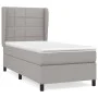 Box spring bed with light gray fabric mattress 90x190 cm by vidaXL, Beds and slatted bases - Ref: Foro24-3127925, Price: 327,...