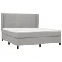 Box spring bed with light gray fabric mattress 180x200 cm by vidaXL, Beds and slatted bases - Ref: Foro24-3128141, Price: 592...