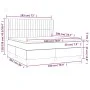 Box spring bed with light gray fabric mattress 180x200 cm by vidaXL, Beds and slatted bases - Ref: Foro24-3128141, Price: 592...