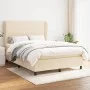 Box spring bed with cream fabric mattress 140x200 cm by vidaXL, Beds and slatted bases - Ref: Foro24-3127810, Price: 507,80 €...