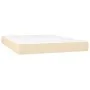 Box spring bed with cream fabric mattress 140x200 cm by vidaXL, Beds and slatted bases - Ref: Foro24-3127810, Price: 507,80 €...