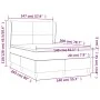 Box spring bed with cream fabric mattress 140x200 cm by vidaXL, Beds and slatted bases - Ref: Foro24-3127810, Price: 507,80 €...