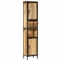 Mueble de baño hierro y madera maciza de mango 40x27x180 cm