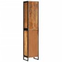 Mueble de baño hierro y madera maciza de acacia 40x27x190 cm