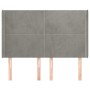 Kopfteil mit hellgrauen Samtohren 147x16x118/128 cm von vidaXL, Kopf- und Fußteile - Ref: Foro24-3119348, Preis: 118,77 €, Ra...