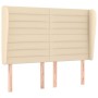 Box spring bed with cream fabric mattress 140x200 cm by vidaXL, Beds and slatted bases - Ref: Foro24-3128050, Price: 533,96 €...