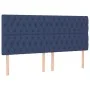Box spring bed with blue fabric mattress 200x200 cm by vidaXL, Beds and slatted bases - Ref: Foro24-3128235, Price: 770,29 €,...