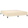 Box spring bed with cream fabric mattress 160x200 cm by vidaXL, Beds and slatted bases - Ref: Foro24-3127818, Price: 606,74 €...