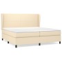 Box spring bed with cream fabric mattress 200x200 cm by vidaXL, Beds and slatted bases - Ref: Foro24-3127834, Price: 630,33 €...