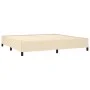 Box spring bed with cream fabric mattress 200x200 cm by vidaXL, Beds and slatted bases - Ref: Foro24-3127834, Price: 644,20 €...