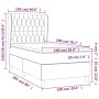 Box spring bed with black fabric mattress 100x200 cm by vidaXL, Beds and slatted bases - Ref: Foro24-3128183, Price: 368,75 €...