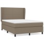 Box spring bed with taupe gray fabric mattress 140x200 cm by vidaXL, Beds and slatted bases - Ref: Foro24-3127809, Price: 550...