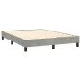 Box spring bed with light gray velvet mattress 140x190 cm by vidaXL, Beds and slatted bases - Ref: Foro24-3127727, Price: 454...