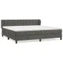 Box spring bed with dark gray velvet mattress 200x200 cm by vidaXL, Beds and slatted bases - Ref: Foro24-3127752, Price: 548,...