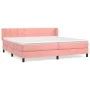 Box spring bed with pink velvet mattress 200x200 cm by vidaXL, Beds and slatted bases - Ref: Foro24-3127516, Price: 541,03 €,...